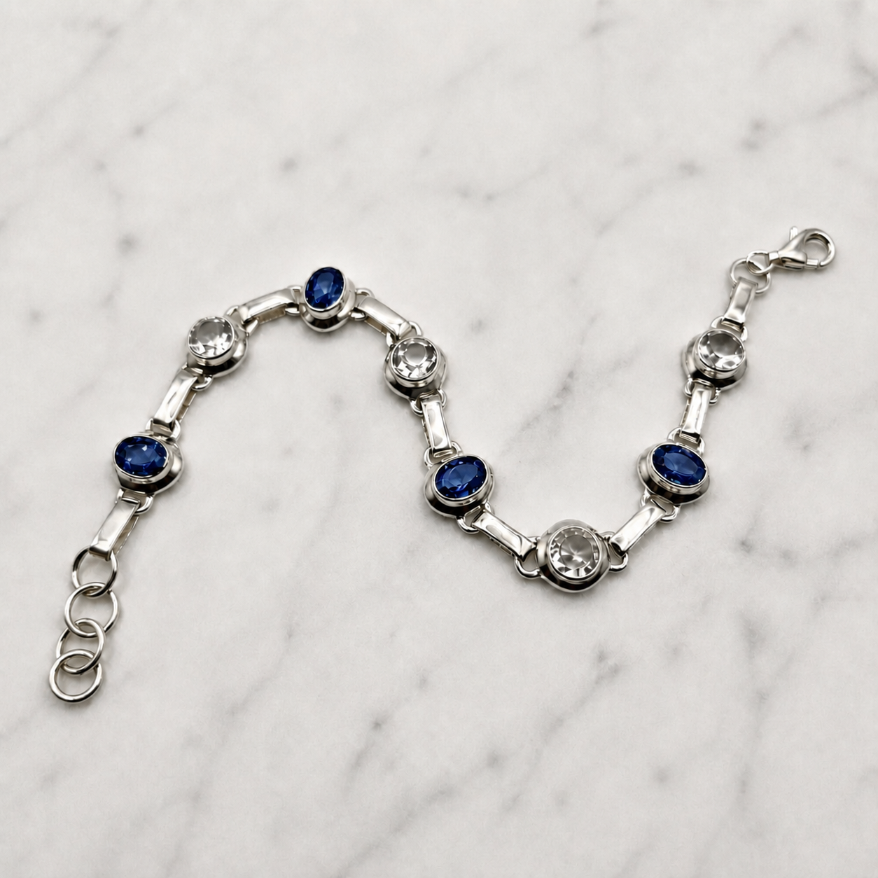 Blue Iolite Link Bracelet — Club925 Archive product photograph