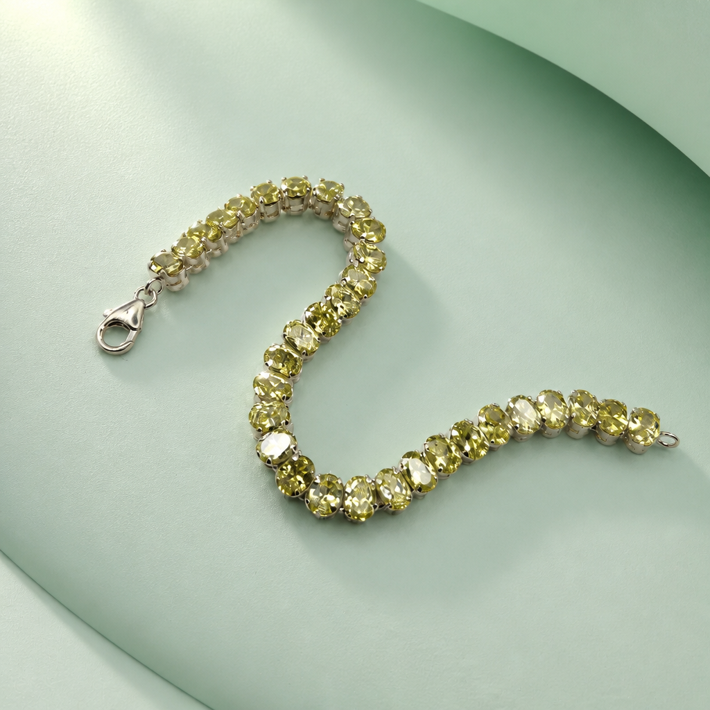 Lemon-Lime Peridot Tennis Bracelet — Club925 Archive product photograph