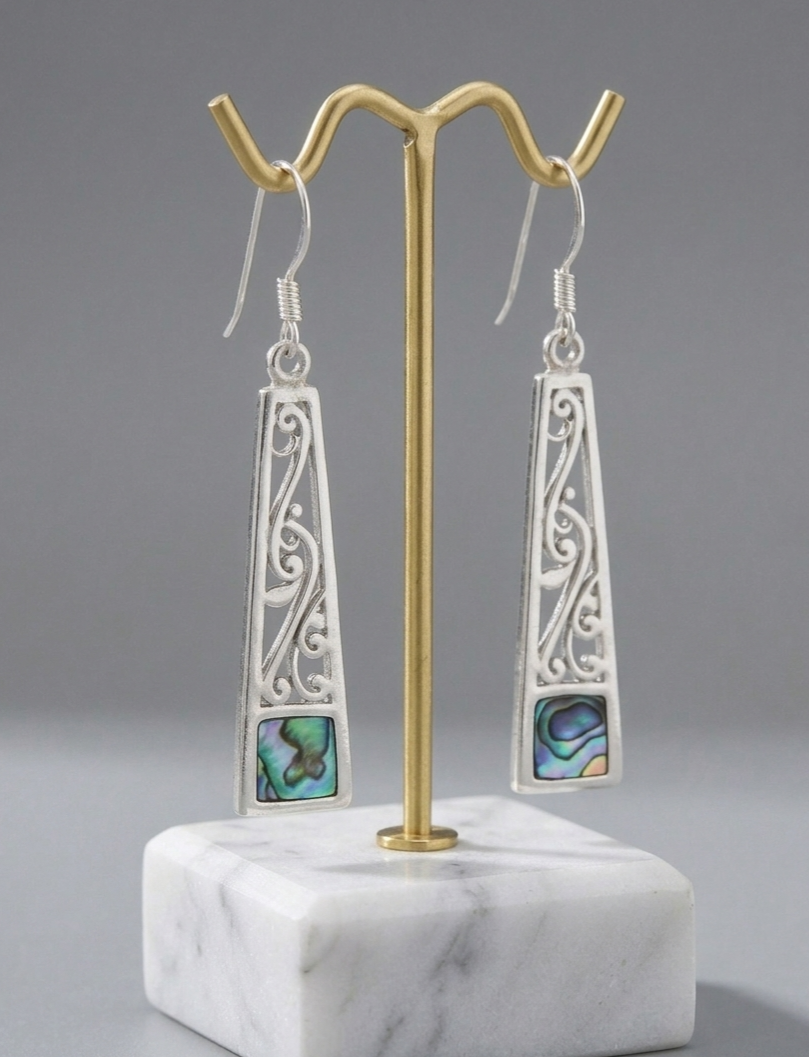 Abalone Filigree Earrings — Club925 Archive product photograph
