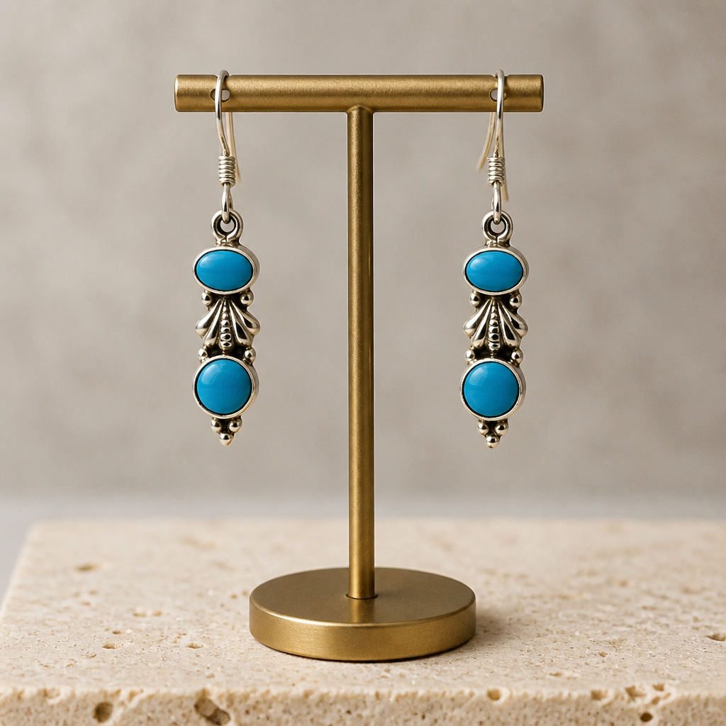 Seashell Turquoise Earrings — Club925 Archive product photograph