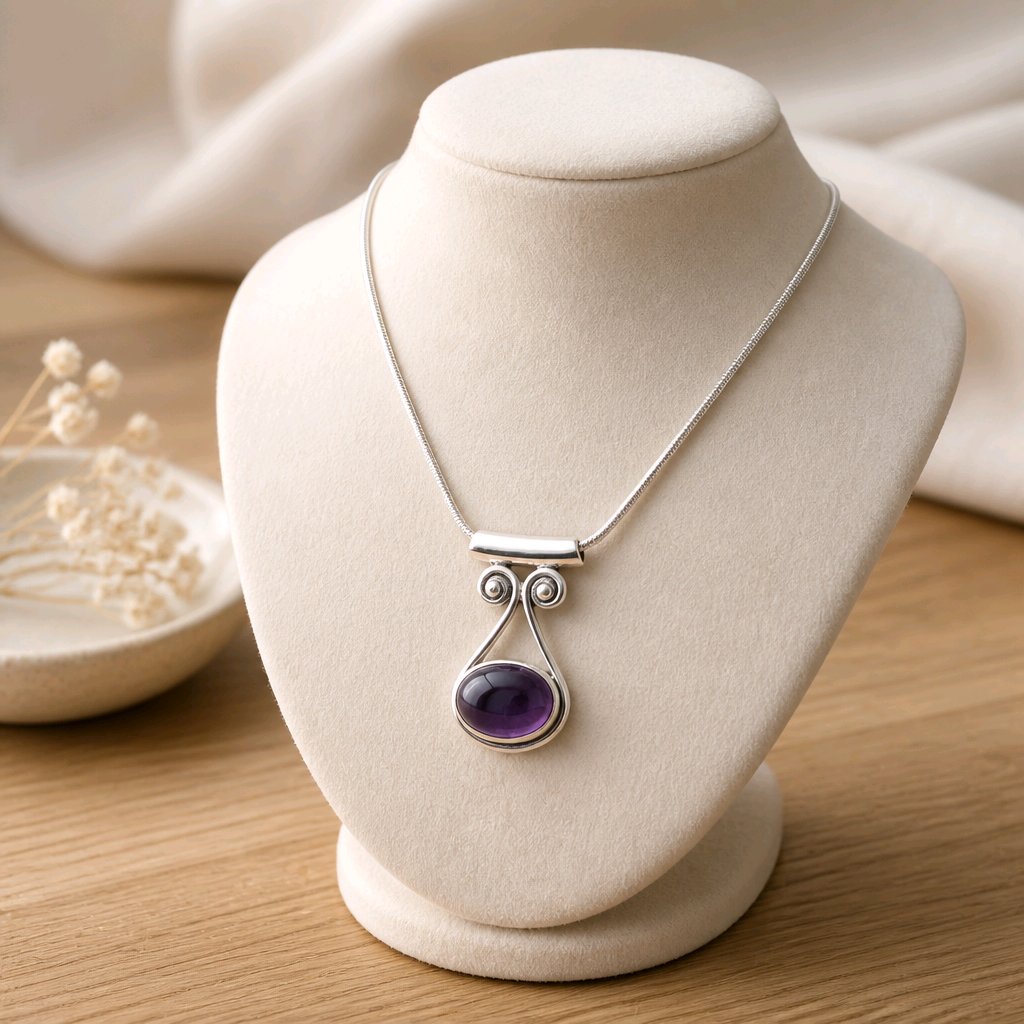 Amethyst Pendant Necklace — Club925 Archive product photograph