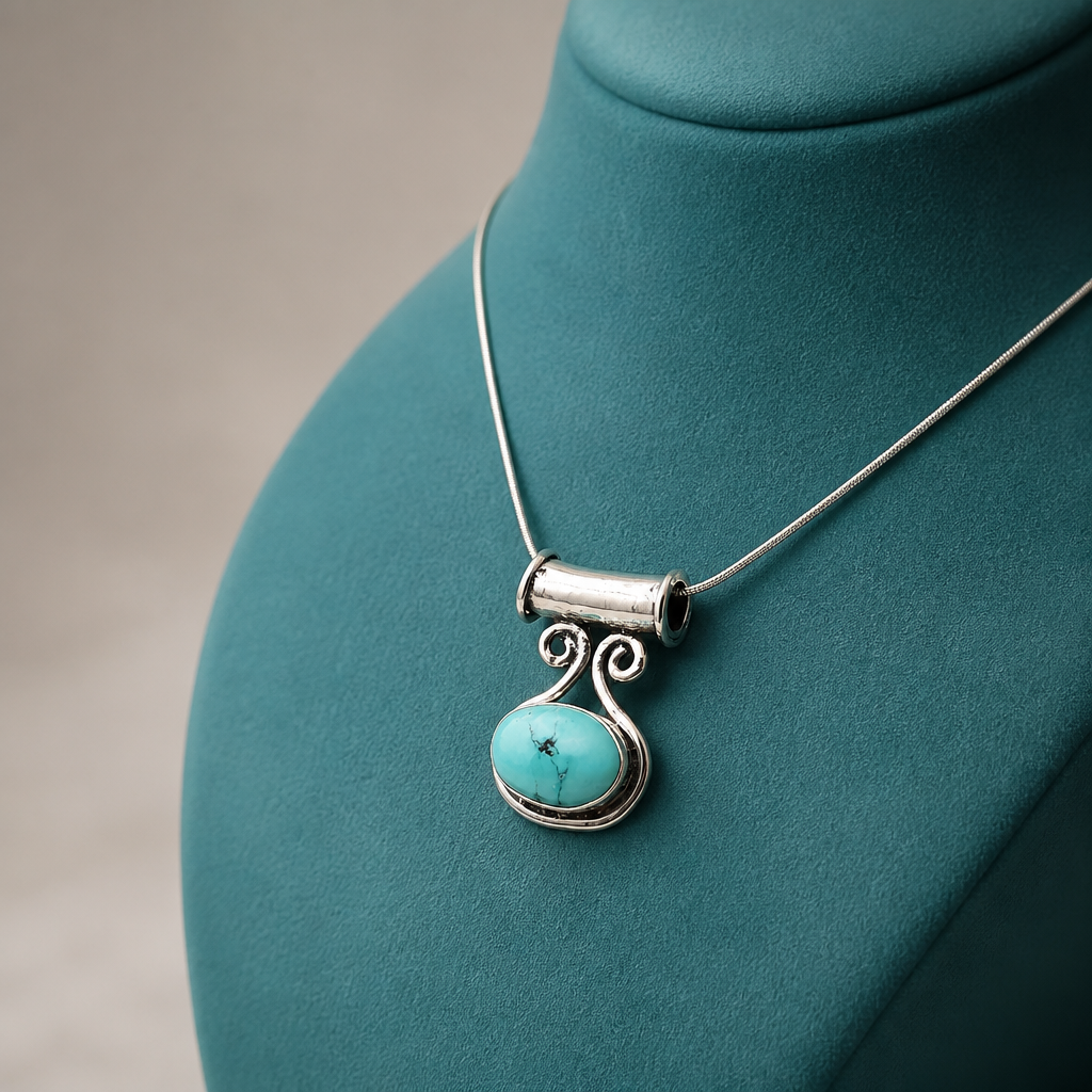 Turquoise Pendant + Chain — Club925 Archive product photograph