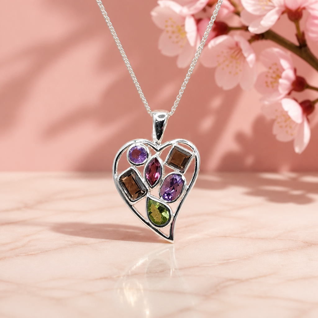 Stained-Glass Heart Necklace — Club925 Archive product photograph